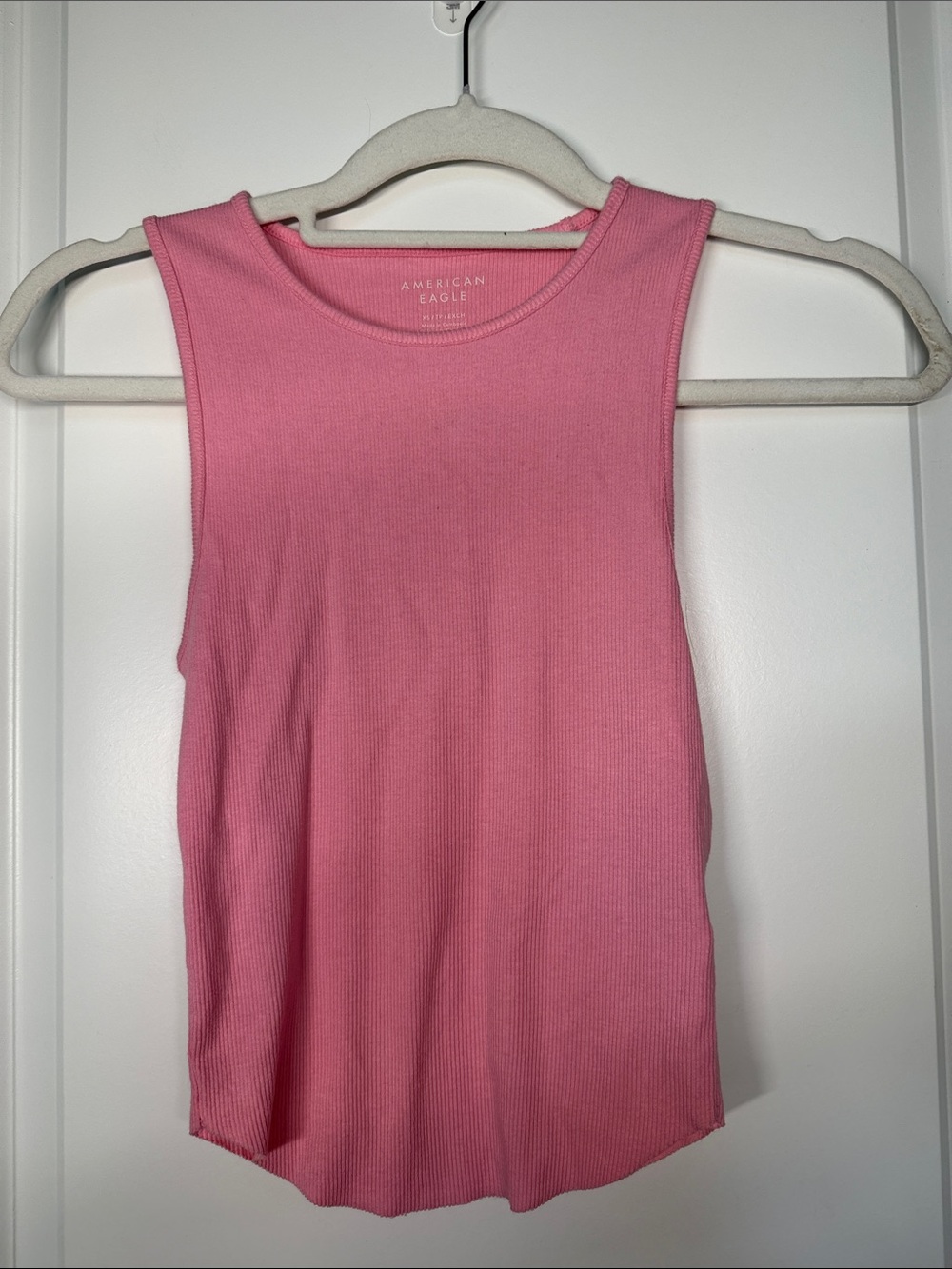 American Eagle Outfitters Bubblegum Pink Ribbed Tank